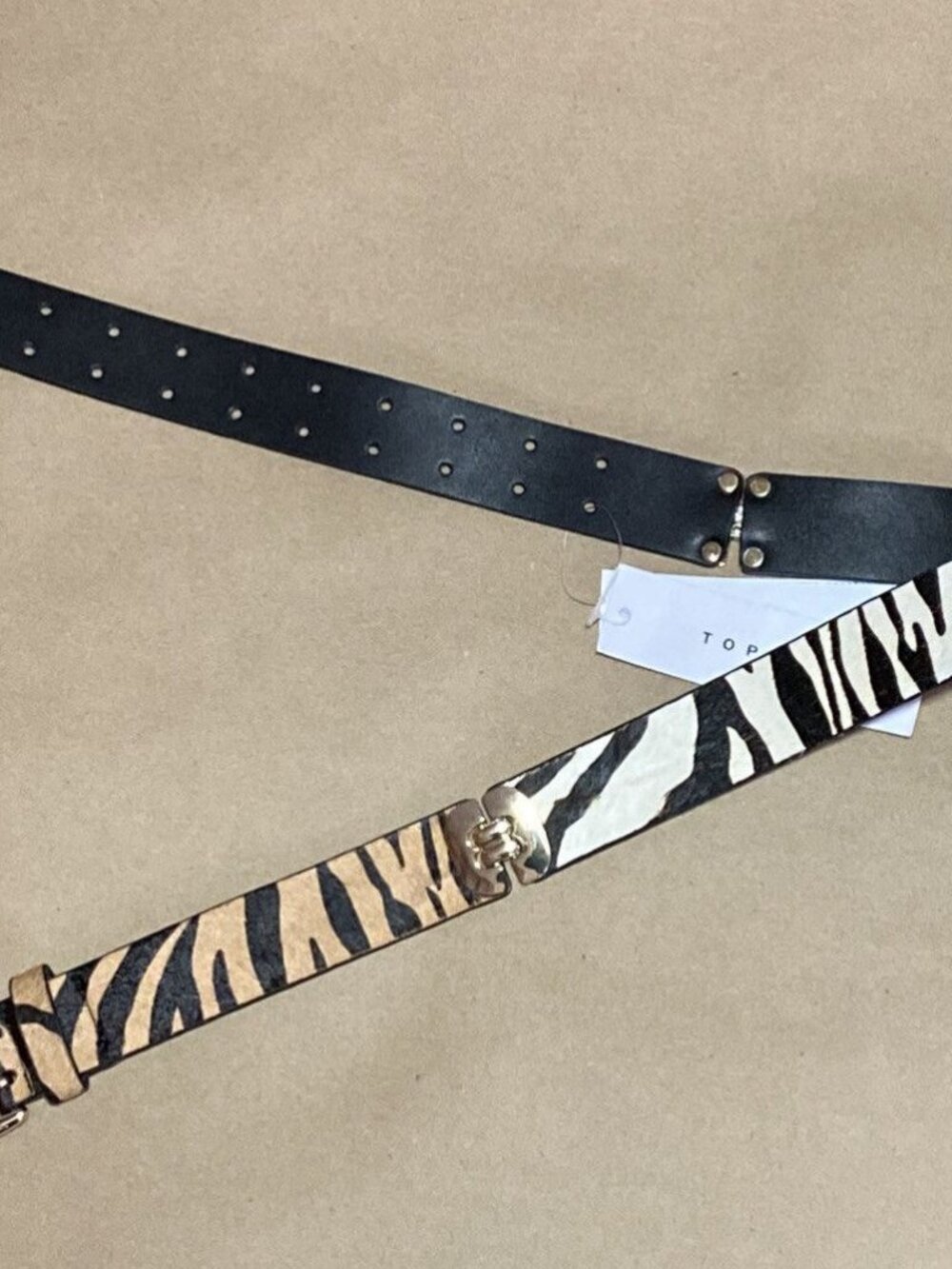 Topshop animal print belt womens size S/M